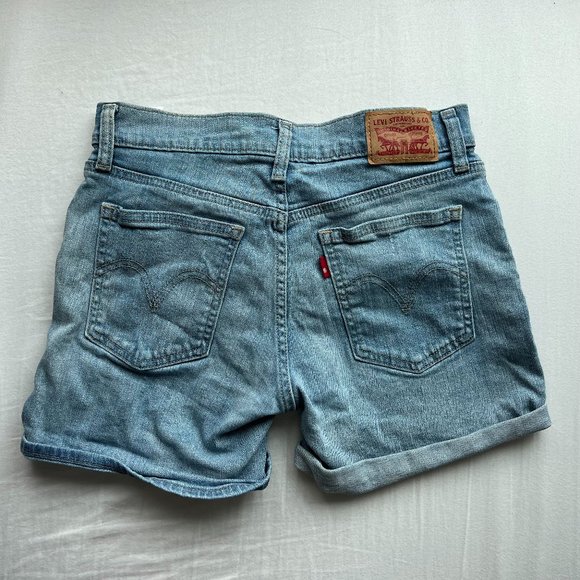 Levi's Shorts Light Blue Distressed - Size 27 - Picture 3 of 5